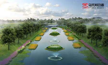 湿地工程动画、实景合成动画、机械动画、工业动画、工艺流程动画、